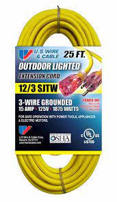 If your tv doesn't have an hdmi input, take your cable box back to your dealer and tell them. Us Wire And Cable 25 Foot Outdoor Indoor Heavy Duty Lighted Plug Extension Cord Yellow New Open Box Walmart Com Walmart Com