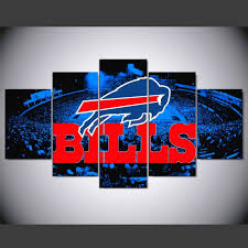 5 Panels Hd Buffalo Bills Canvas Prints Wall Art Painting Printed Wall Art Home Decor Nfl Picture Poster Wall Art Painting Wall Art Canvas Prints Art Painting