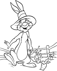 Winnie the pooh coloring pages. Rabbit In The Garden Pooh Coloring Page Topcoloringpages Net