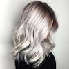 Shoulder Length Silver Blonde Hair