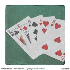Poker Hands Two Pair King Nine Stone Coaster Poker Hands Stone Coasters Poker
