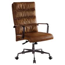 Acme Furniture Jairo Adjustable Executive Office Chair In 2020 Wooden Office Chair Leather Office Chair Office Chair