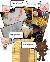 This coloring page features the final scene of the fairytale about the three little pigs. Pin On Stem