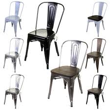 Siena Roma Metal Chairs Solid Metal Chair No Assembly Required Versatile Chairs Industrial Style Seat Height From Floor 45cm Dimens Vintage Metal Chairs Metal Chairs Bistro Chairs