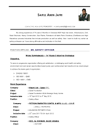 Safety Officer Cv 21 4 2015
