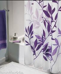 Shower Curtain Purple And White Fabric Shower Curtains Purple Bathrooms Purple Shower Curtain