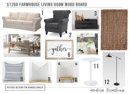 Check spelling or type a new query. 1200 Modern Farmhouse Living Room Free Mood Board Shopping List Postbox Designs