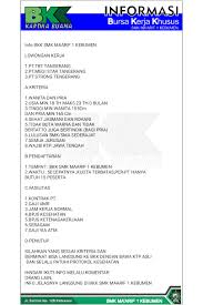 Atau kamu baru mau daftar, namun belum tahu apa dan bagaimana prosedur kepengurusannya? Bkk Kartika Buana Smk Ma Arif 1 Kebumen Kebumen Jawa Tengah Indonesia Local Business Facebook