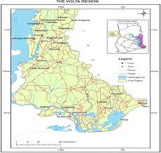 Map Of Volta Region Showing The Study Site Download Scientific Diagram