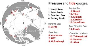 Arctic region map with countries, national borders, rivers and lakes. Arctic Ocean Circulation Patterns Revealed By Grace In Journal Of Climate Volume 27 Issue 4 2014