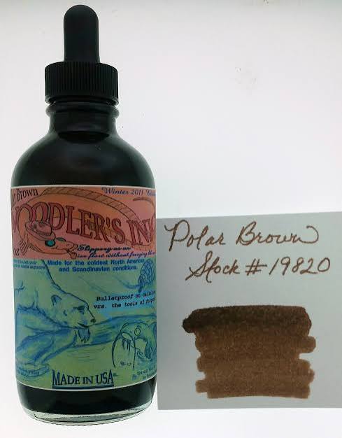 19820 Polar Brown 4.5 oz Free Pen — Noodler's Ink