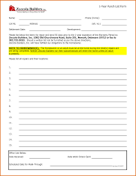Résultat de recherche d'images pour "punch list template"