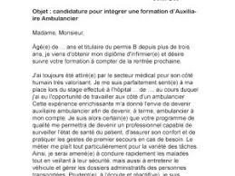 Dans la mesure où l'ambulancier est un auxiliaire de soins dont la tâche est de transporter les blessés et les patients en ambulance, il est un véritable. Lettre De Souhait Formation Ambulancier Lettre De Motivation Ambulancier Image Auxiliaire De Vie Nom Du Centre De Formation A Objet Mesin Mania