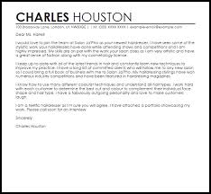 Hairdresser Sample Cover Letter Cover Letter Templates Examples