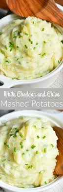 White Cheddar And Chive Creamy Mashed Potatoes Smooth Fluffy And Creamy Mashed Potatoes Mashed Potato Recipes White Cheddar Mashed Potatoes Mashed Potatoes
