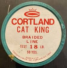 Vintage Cortland Cat King Braided Fishing White Line