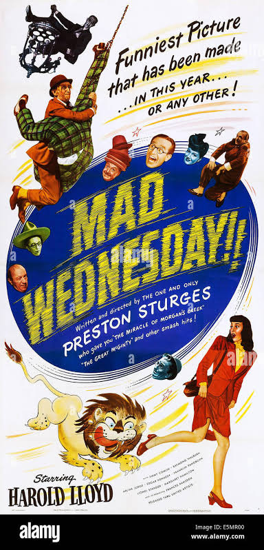 THE SIN OF HAROLD DIDDLEBOCK, (aka MAD WEDNESDAY, reissue title), US poster  art, from left: Edgar Kennedy, Margaret Hamilton Stock Photo - Alamy