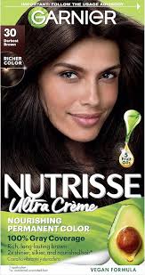 Amazon.com : Garnier Nutrisse Nourishing Hair Color Creme, 30 Darkest Brown  (Sweet Cola) (Packaging May Vary) : Chemical Hair Dyes : Beauty & Personal  Care