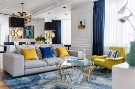 To keep the yellow from overtaking the room, introduce cooler tones, such as blue or purple, for contrast and balance. Blue And Yellow Living Room Ideas Photos Houzz