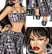 SELENA 30th Anniversary 💋🌹💜🪩 I decided to create two designs to honour  the beautiful, talented & iconic #SelenaQuintanilla for the 30th  anniversary of her passing. My inspo was a mirror dress that