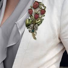 strawberry brooch