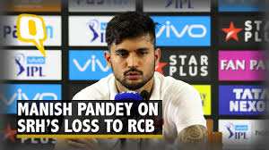 Manish krishnanand pandey, commonly known as manish pandey, is an international cricketer from india. Manish Pandey On Hyderabad S Loss To Rcb Ipl 2018 Youtube