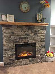 So Much Fun Diy Airstone Electric Fireplace Ambroise Maple Mantle And The Beautiful Clock From Ugone Fireplace Remodel Airstone Fireplace Fireplaces Layout