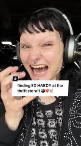 passing away after finding these ;,)) i really need to make an ed hardy  collection vid ❤️‍🔥 #edhardy #thriftfinds #thrifting #thrifthaul  #2000sfashion #altfashion
