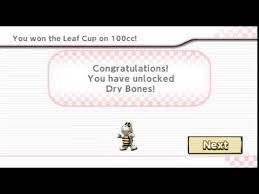 Win a gold trophy in all cups in the retro grand prix in the 50cc class to unlock dry bones. Mario Kart Wii Deluxe 3 0 Unlocking Dry Bones Youtube