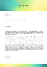 It is your first chance to communicate directly to the employer. Management Accountant Cover Letter Sample Kickresume