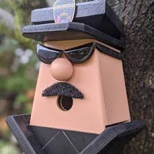 Buy 2 Nesting Compartments Amish Handmade Copper Roof Birdhouse With  Individual Perches, Duplex 2 Holes Bluebird Songbird Bird House Online in  India