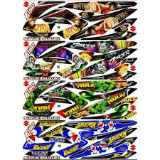 Tribal airbrush body on satria fu 150. Sticker Striping Variasi Animasi Satria Fu Facelift 2013 2015 Fl Shopee Indonesia
