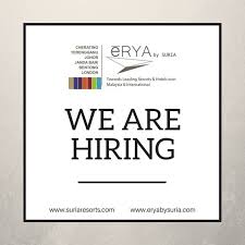 Jawatan kosong rumah cheshire johor januari 2018. Job Vacancy At Eryabysuria Malaysia Hotel Eryabysuria