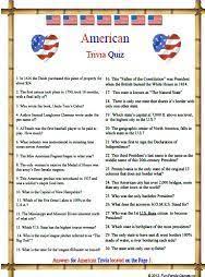 60s printable trivia questions and answers; American History In A Trivia Game 4th Of July Trivia Trivia History Facts