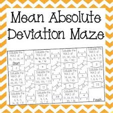 Mean Absolute Deviation Worksheet Maze Activity Middle School Math Co Teaching 8th Grade Math