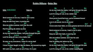 Robbie Williams Better Man Robbie Williams Lyrics Robbie Williams Better Man Lyrics