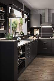 foodtruck style kuche mit dunklen kuchenmobeln black kitchens kitchen remodel kitchen