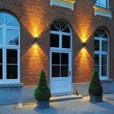 Enola C Out Up Down Wandleuchte Rund Anthrazit 9w Led 3000k Exterior Wall Light Modern Exterior Lighting Modern Outdoor Lighting