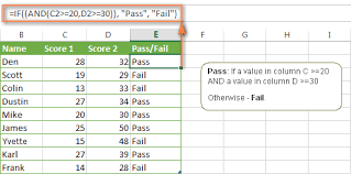 excel if statement with multiple and or conditions nested