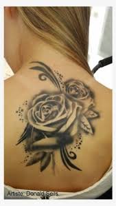 Rose shoulder tattoos for women 5. Rose Shoulder Tattoos Rose Tattoos With Scrolls Png Image Transparent Png Free Download On Seekpng