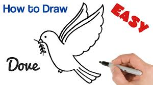 When the dove returned with an olive leaf in its beak. How To Draw A Dove With Olive Branch Pigeon Drawing Easy Art Tutorial Youtube