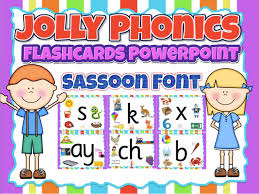 Jolly Phonics Flashcards Wall Decor Powerpoint In Sassoon Font