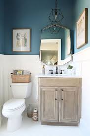 This is great news, knowing you're not locked in using only paint finish that your parents, also grandparents used. Modern Coastal Powder Room Reveal Best Bathroom Colors Small Bathroom Remodel Modern Farmhouse Bathroom