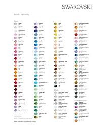 Swarovski Crystal Beads Colour Chart Click To Go To Site