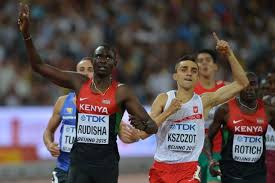 His achievements include a gold medal at the 2018 world indoor championships as well as silver medals at the 2014 world indoor championships. File David Rudisha Adam Kszczot Beijing 2015 Jpg Wikipedia