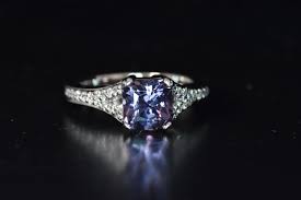 Violet Spinel and Diamond Ring