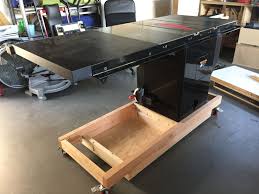 Sawstop Pcs Table Saw Mobile Base Woodworking Table Saw Woodworking Table Saw