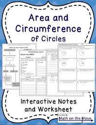 Four Pages Of Interactive Notes A Double Sided Worksheet Includes Finding A Missing Diameter Or R Interactive Notes Math Interactive Notebook Teaching Math