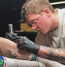 A classic tattoo done today for Dalton! #tattooapprentice  #columbustattooers #skulltattoo #skullcowboy