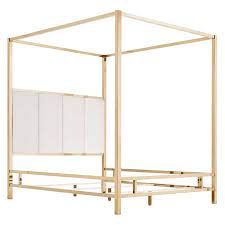 Update your bedroom with a touch of sophistication with this solivita moroccan canopy bed frame from inspire q bold. Our Best Bedroom Furniture Deals Metal Canopy Bed Gold Bed Frame White Headboard
